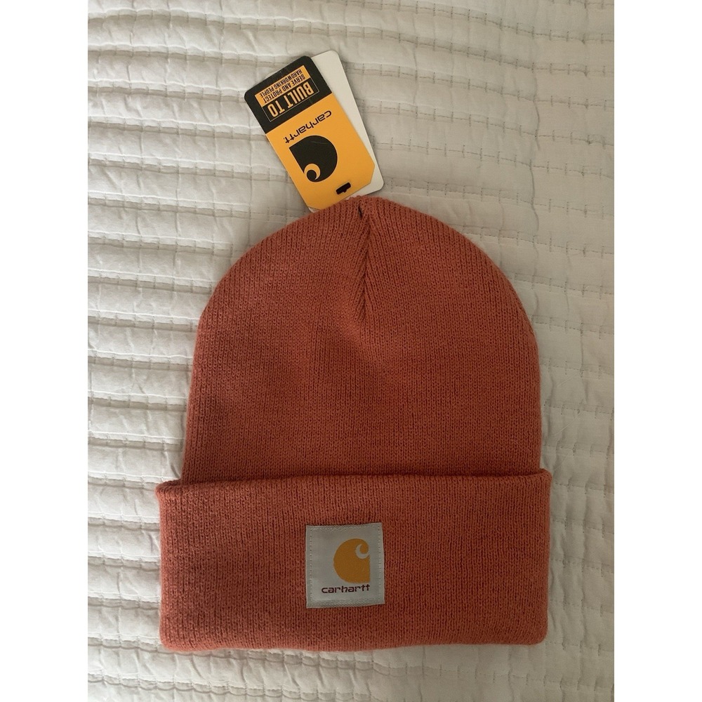NWT CARHARTT  A18 Watch‎ Hat One Size Knit Cuffed Beanie In Terracotta Après-ski